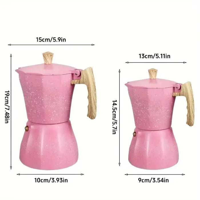 Pot Moka Aluminium Rose Cafetiere Latte Réutilisable Pour Maison Et Usage Extérieur Créer Des Moments Uniques Avec Le Café