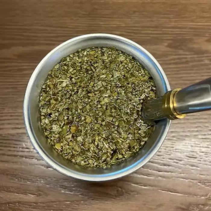 Tasse Yerba Mate en acier inoxydable 304 avec double paroi, cuillère incluse, bombillas et brosse de nettoyage, idéale pour les amateurs de Yerba Mate et pour les occasions spéciales