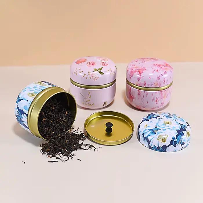 Caddie à thé en fer blanc et étain, boîte scellée portable, style japonais, idéal pour amateurs de thé, occasions spéciales et cadeaux