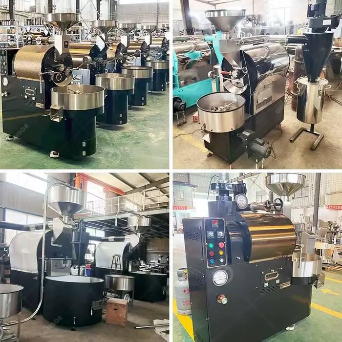 Torréfacteur de café industriel personnalisable en acier inoxydable pour torréfaction uniforme, installation facile, usage commercial et artisanal