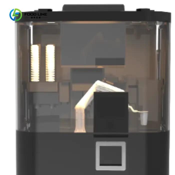 Machine à café commerciale entièrement automatique personnalisée avec unité robotique collaborative