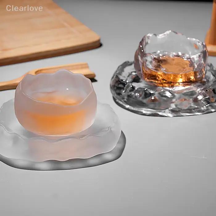 Tasse en Verre de Style Japonais Transparent et Glacé