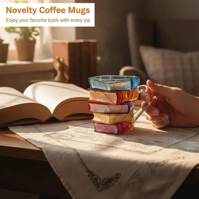 350ML ​ ​ Tasse en verre Unique en forme de livre