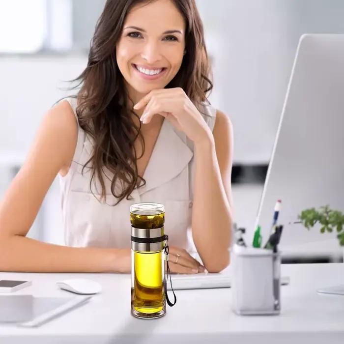 Bouteille d'infuseur à thé en verre portable