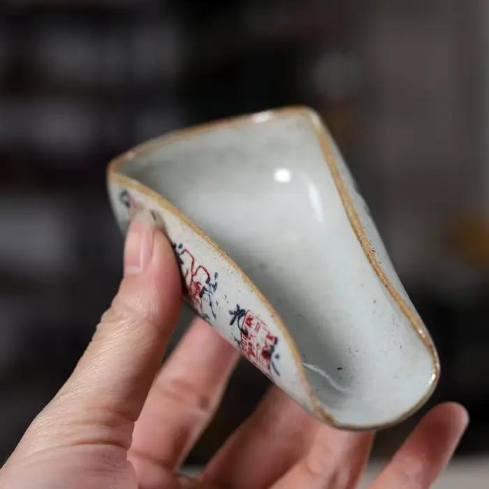Cuillère à thé de calligraphie chinoise Vintage