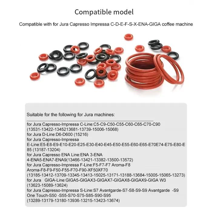 50pcs pour Jura C-D-E-F-S-X-ENA-GIGA Machine à café joint torique sonde de vapeur