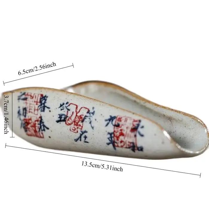 Cuillère à thé de calligraphie chinoise Vintage