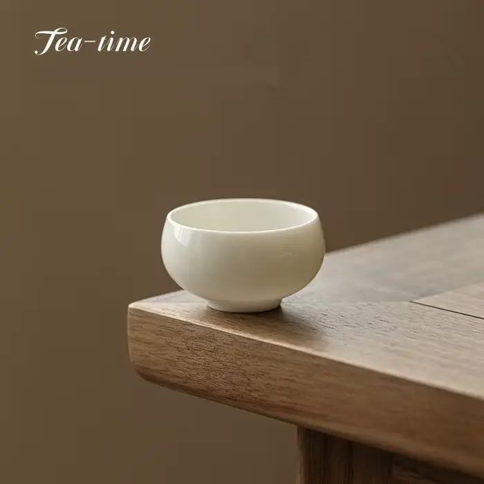 Dehua-Petite Tasse à Thé en Porcelaine Blanche