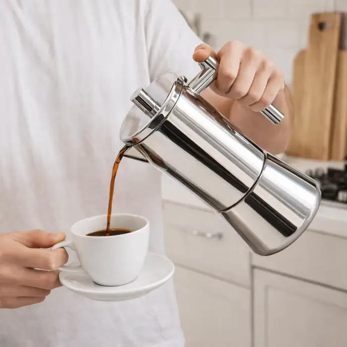 Cafetière italienne en acier inoxydable