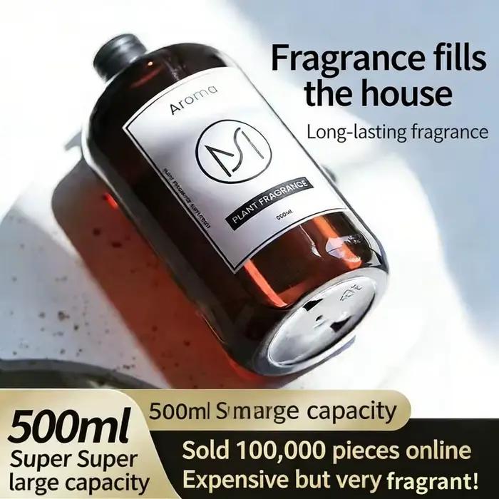 Recharge Liquide Parfumée pour Hôtels Cinq Étoiles – Parfum Thé Blanc – Diffuseur d'Ambiance 500ml – Aromathérapie Sans Flamme