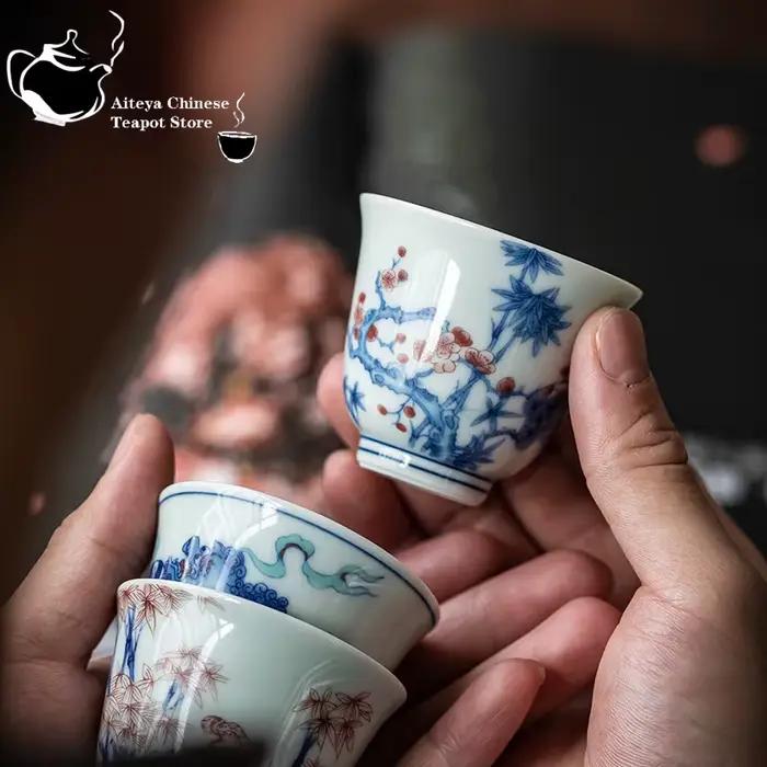 Tasse à thé Kung Fu peinte à la main