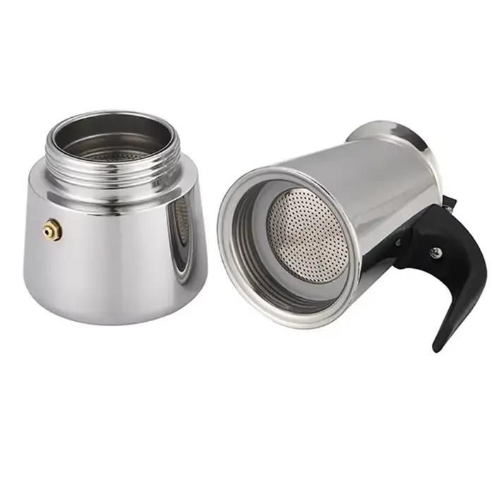 Cafetiere expresso italienne acier inoxydable moka pot 9 tasses pour cuisine electrique occasionnels usage domestique et professionnel