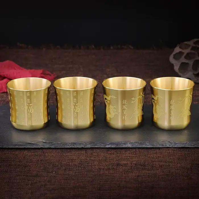 Tasse à thé en laiton pour la décoration de la maison et du bureau