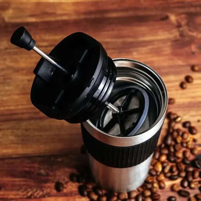 Presse française portable en acier inoxydable avec tasse isolée pour café et thé voyage randonnée camping occasions spéciales