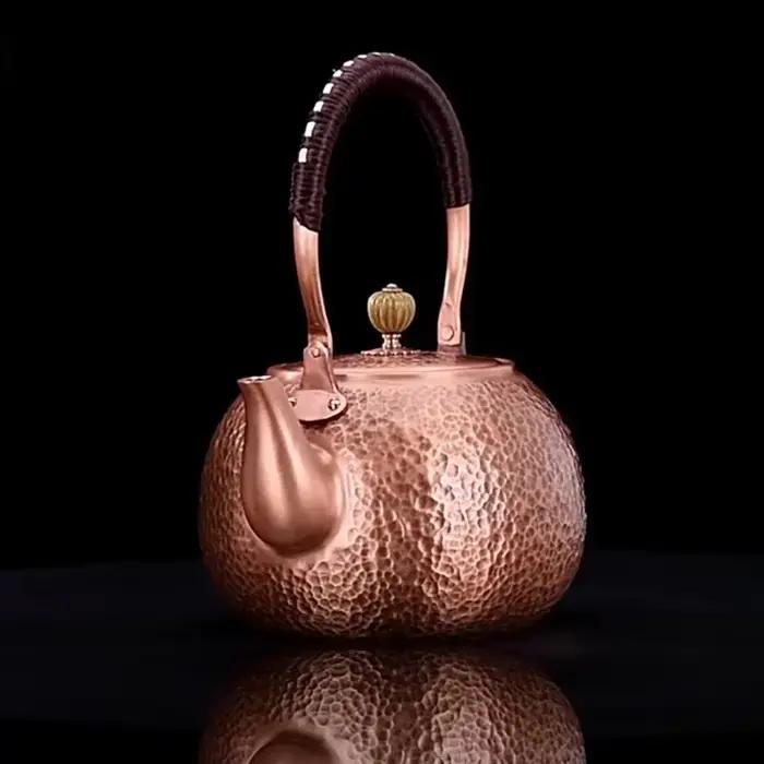 Bouilloire à thé bouillante en cuivre pur 600/1200/1600ml
