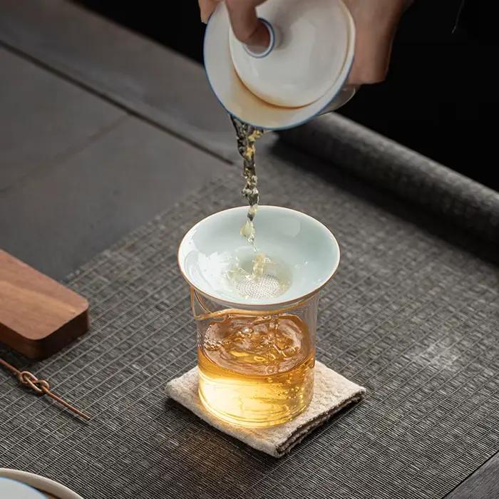 Passoire à thé en céramique YMOLGA avec filtre à thé pour pauses sereines et occasions spéciales