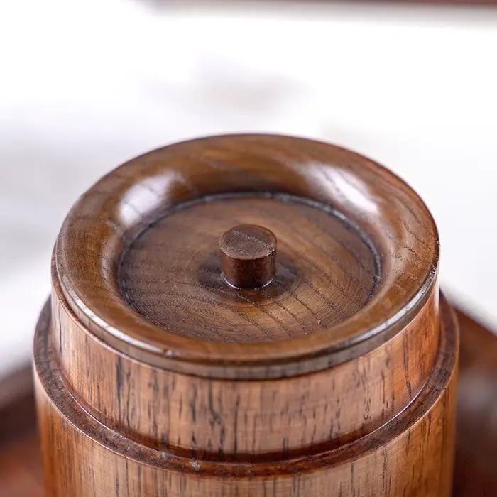 Boîte à thé en bois massif faite à la main
