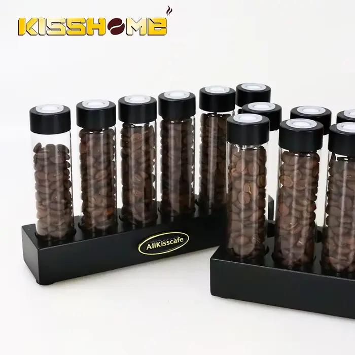 Conteneur de stockage de grains de café avec couvercle respirant