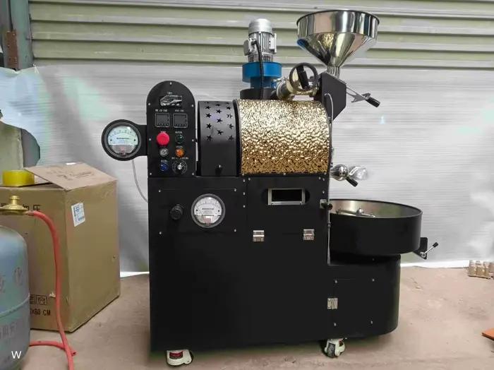 Tostador de café commercial à gaz personnalisé de 3 kg