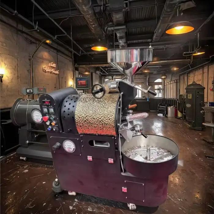 Tostador de café commercial à gaz personnalisé de 3 kg