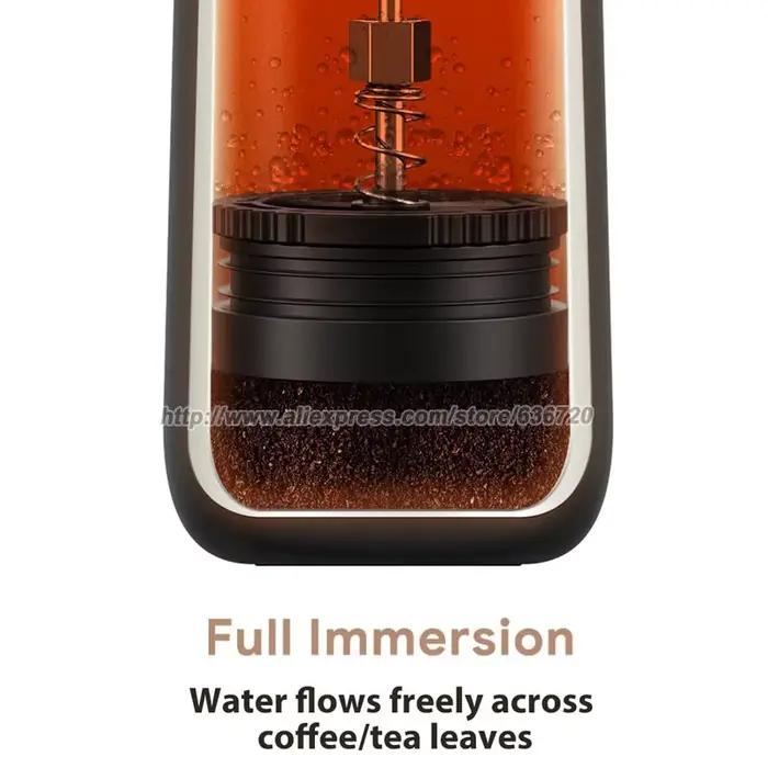 Mini cafetiere de voyage presse francaise portable 14oz fournie avec filtre isolation design compact pour preparation cafe americain en voyage ou a domicile