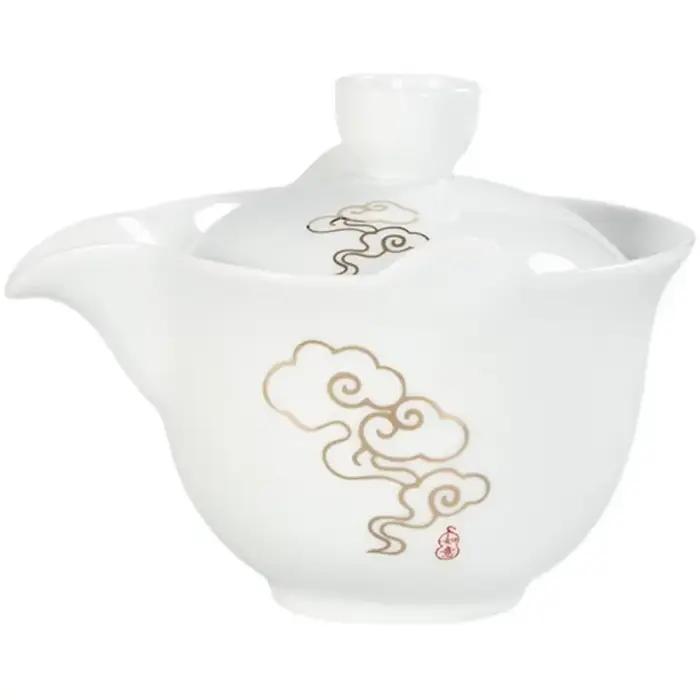Soupière à thé chinoise Gaiwan faite à la main avec couvercle