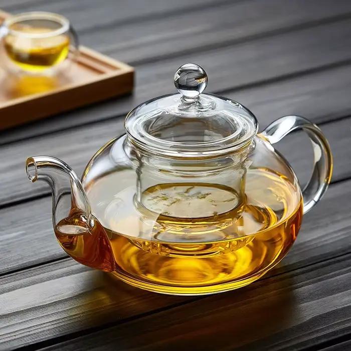 Théière en verre résistant à la chaleur 400ml/1000ml