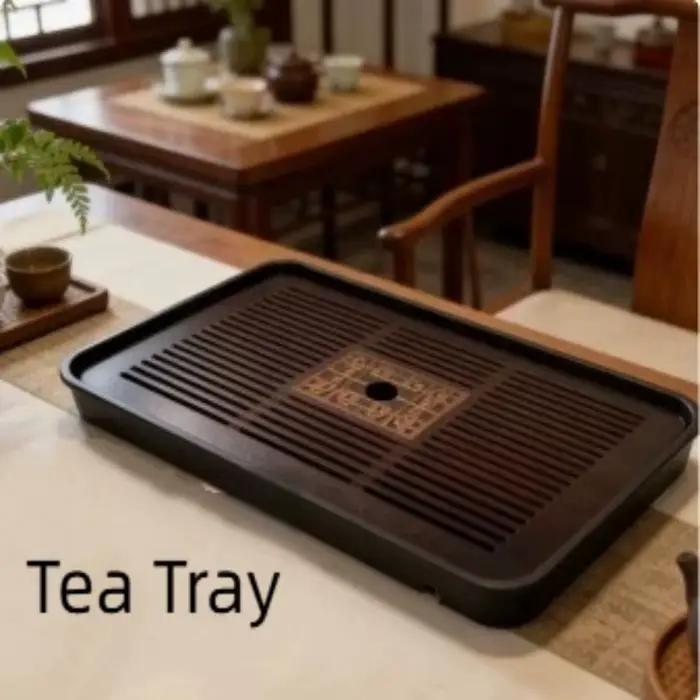 Ensemble de rangement et d'égouttage pour plateau à thé