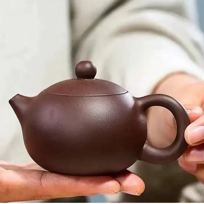 Théière en argile violette Yixing artisanale bleu royal pour moments de détente et occasions spéciales thé pur autentique