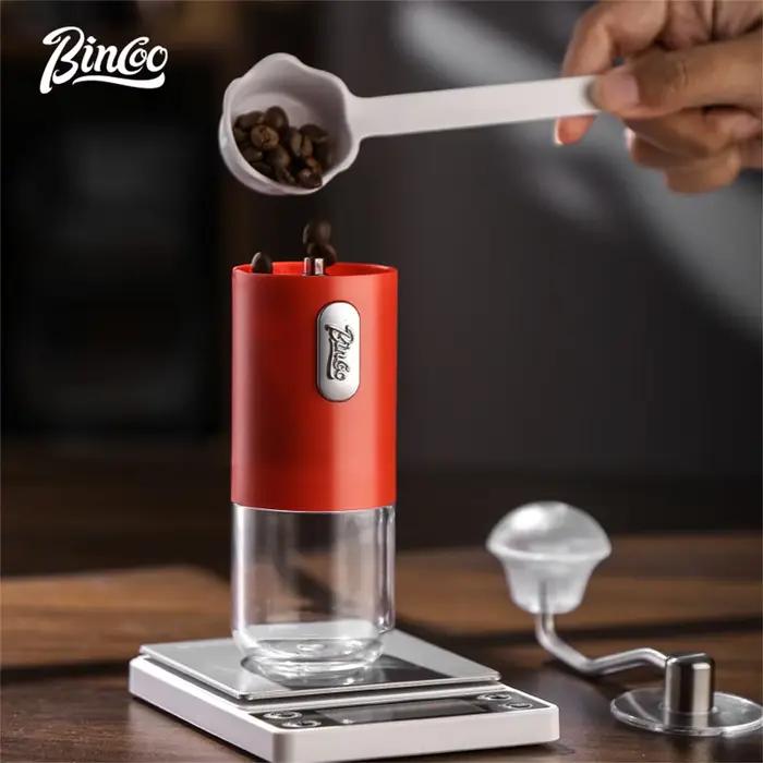 Ensemble de café goutteur Bin Coo en verre et céramique gris clair pour moments de partage et infusion optimale