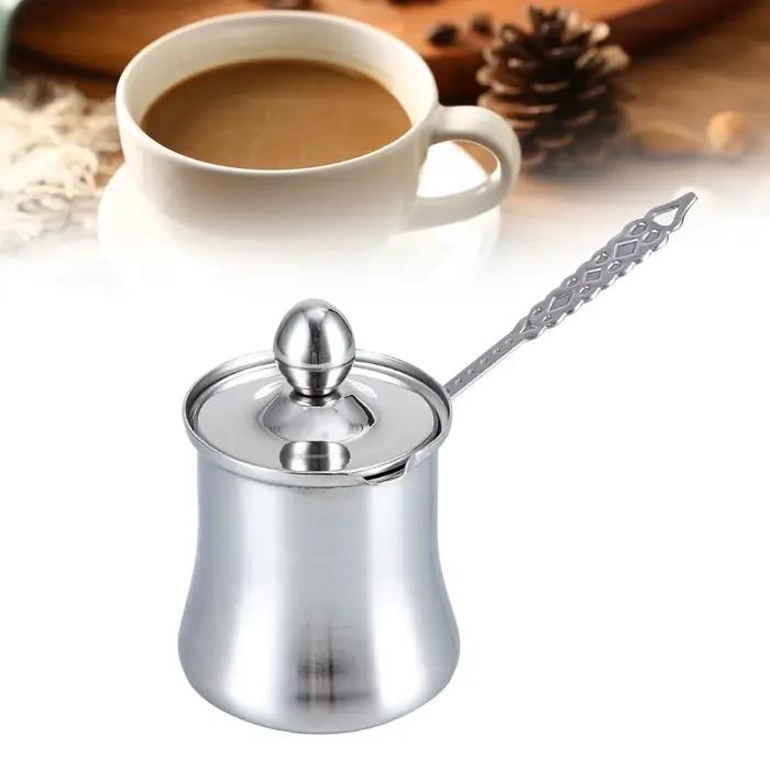 Cafetiere turque polyvalente long manche acier inoxydable pour cafe the chocolat et sauces occasions speciales cuisson festive