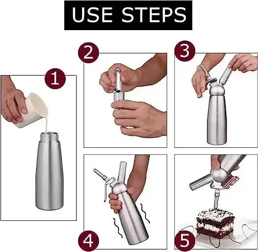 Gâteau fouetté crème pistolet distributeur