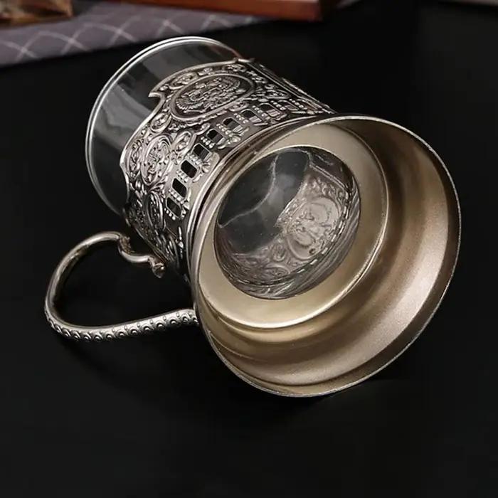 Verre à thé chaud, porte-gobelet en métal