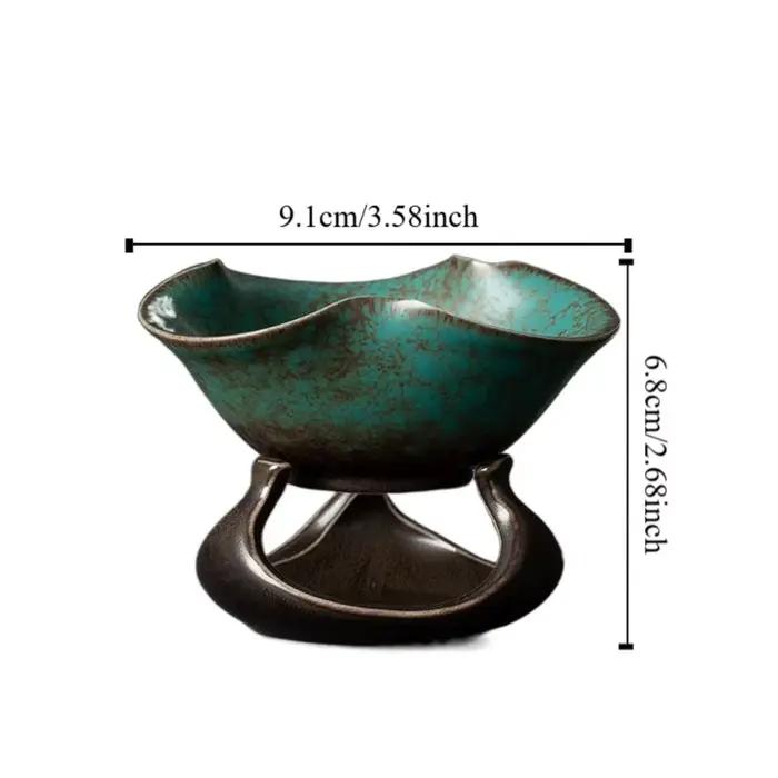 Filtre à thé en céramique élégant pour la maison design rétro accessoire de thé kung fu pour amateurs de thé occasions spéciales cadeau