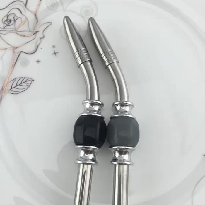 Cuillère à paille à boire en acier inoxydable