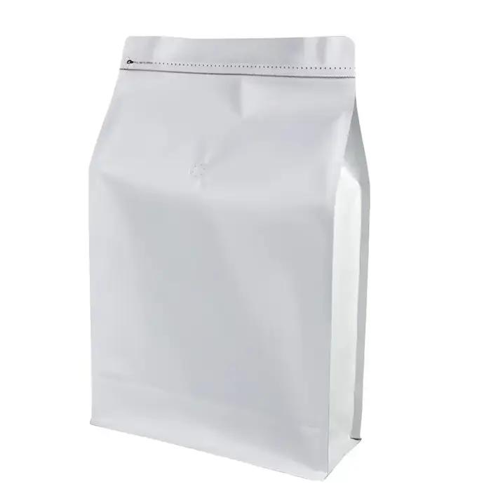 Emballage en aluminium de poudre de grain de café à fermeture éclair refermable de 5kg avec Valve
