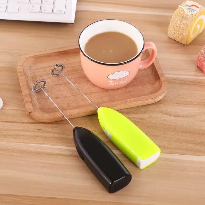 Électrique Oeuf Batteur Mousseur À Lait Pour Café Ménage Cuisine Mini En Acier Inoxydable