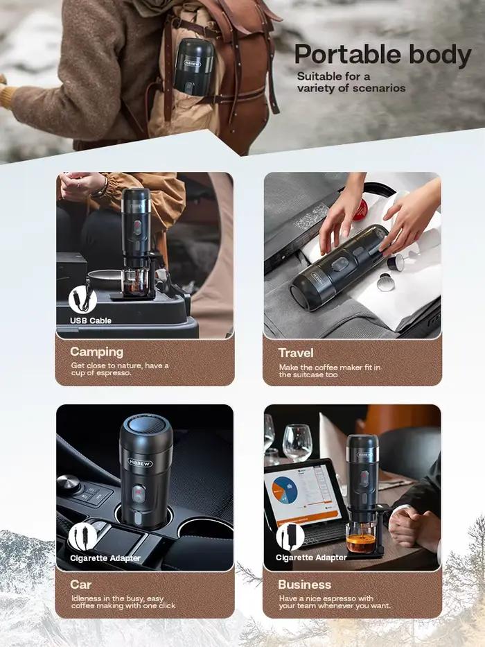 HiBREW – Machine à café portable pour voiture et maison