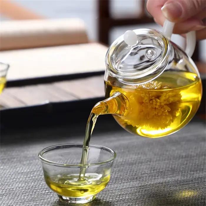 Petite théière en verre de 120ml avec filtre