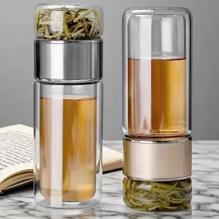 Bouteille infuseur à thé en verre à haute teneur en Borosilicate