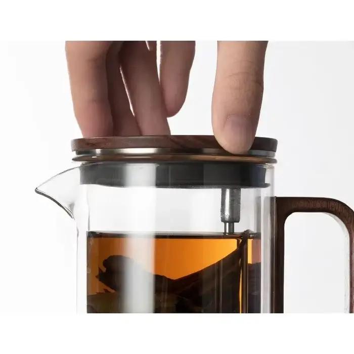 Bonston élégant tasse isolation séparation bulle théière en verre résistant à la chaleur simple filtre