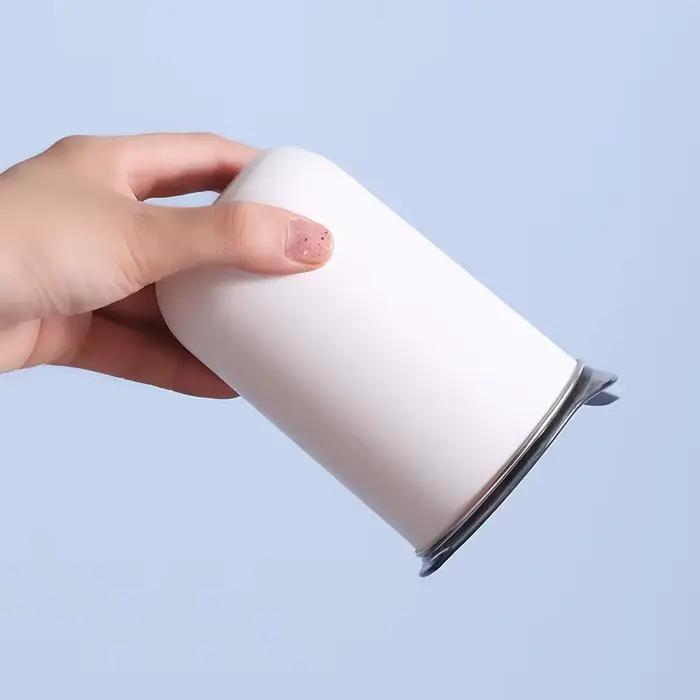 Tasse à café en acier inoxydable avec couvercle