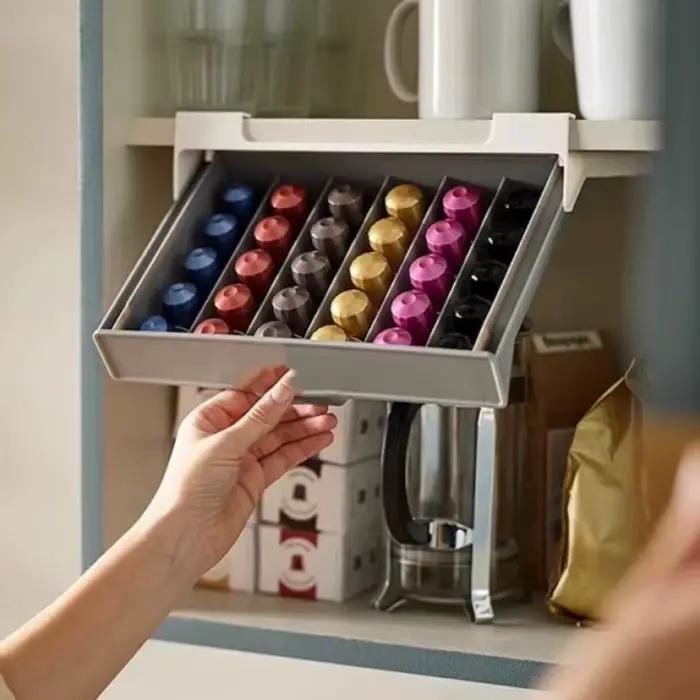Support de rangement pour capsules de café et sachets de thé