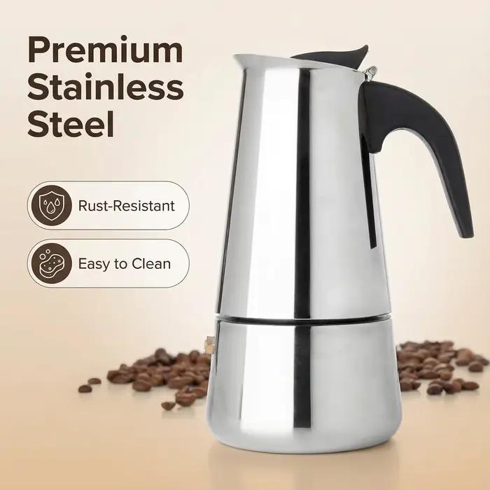 Cafetière Moka en acier inoxydable