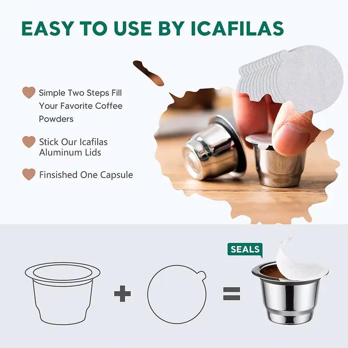 I Cafilas-Capsules de café réutilisables en acier inoxydable
