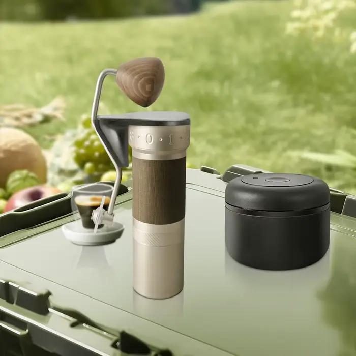 Moulin à café manuel avec couvercle anti-poussière pour 1ZPRESSO accessoires pour préparation de café élégants pour maison et jardin occasions spéciales