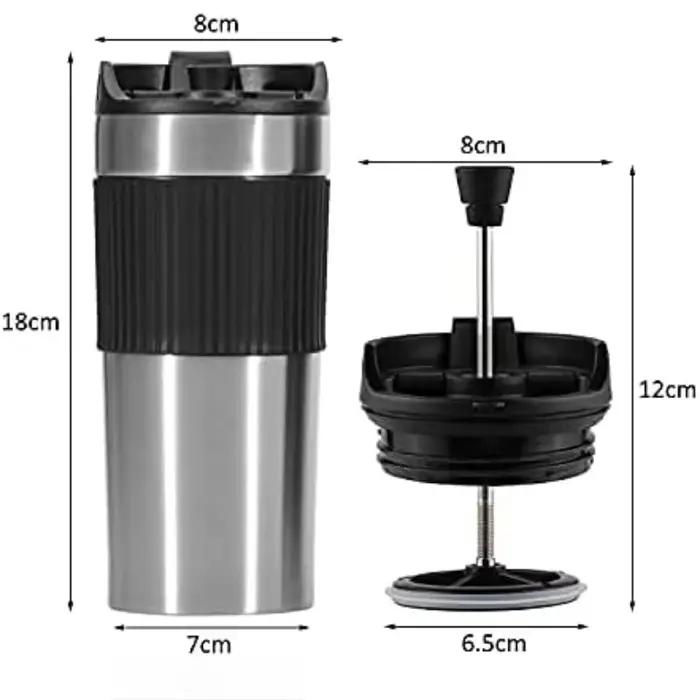 Presse française portable en acier inoxydable avec tasse isolée pour café et thé voyage randonnée camping occasions spéciales