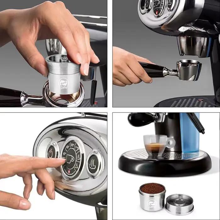 Capsules de café réutilisables rechargeables acier inoxydable 304 pour machine expresso Illy X7.1 X8 X9 IllY3 IllY1.1 IllY5 occasions spéciales durable qualité supérieure