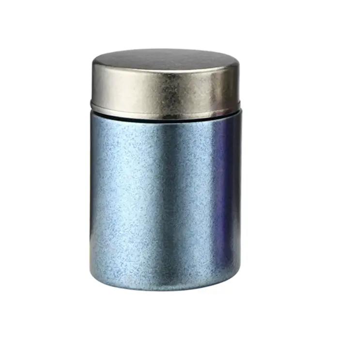 Boîte à thé Portable en Titane Pur Grande Capacité Scellée Résistante à l'Humidité Boîte de Rangement de 260ml pour Thé Maison Voyages Occasions Spéciales
