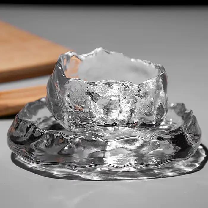 Tasse en Verre de Style Japonais Transparent et Glacé